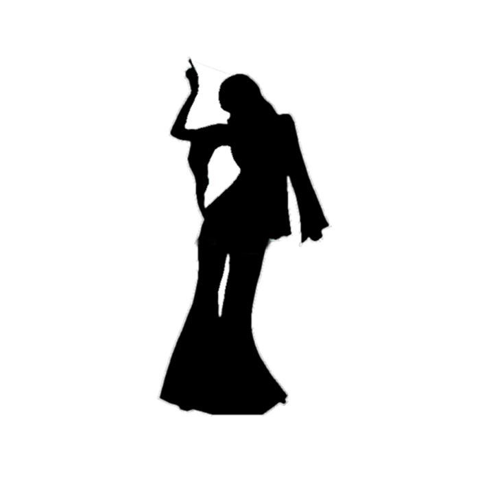 Figurine - Disco Dancer - Femme - Noir - Vintage - Taille réelle