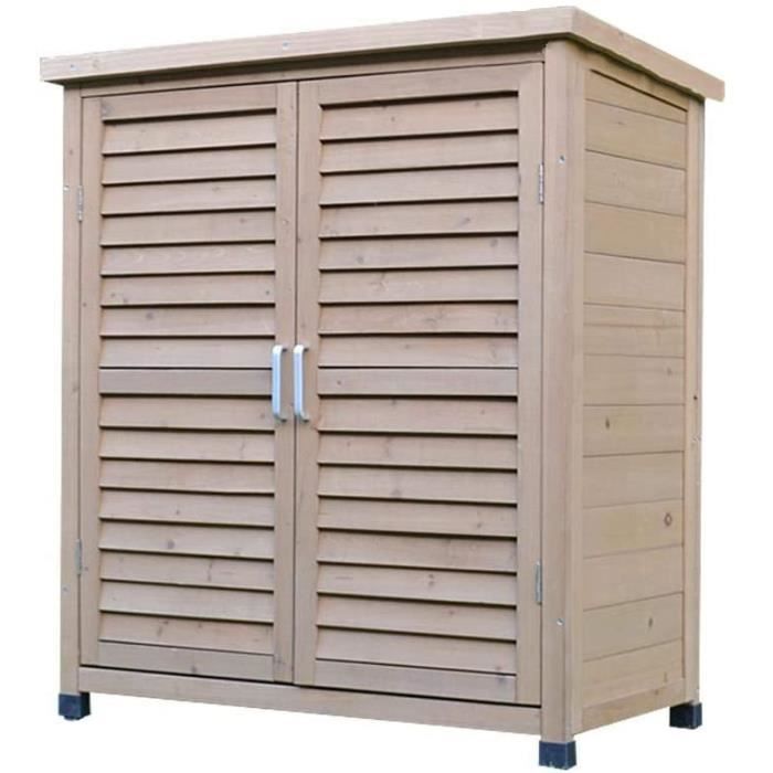 QILIN Abri De Jardin, Armoire De Rangement Extérieure en Bois, avec 2 ...