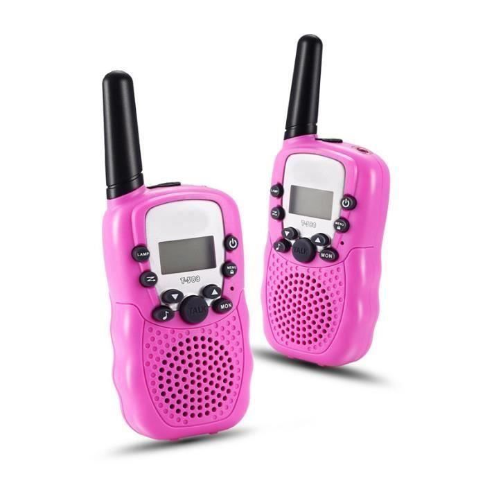 HEG Talkies-walkies pour enfants Portée de 6 km 22 canaux Jouet radio bidirectionnel avec lampe