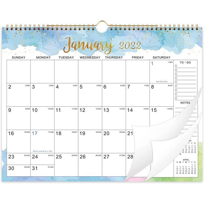 Calendrier Spirale 2023 Brand Calendrier Mural 2022 18 Mois Janvier 2022 Juin 2023 Calendrier  Mensuel À Suspendre15" X 11,5"Reliure Spirale À Deux [27] - Cdiscount  Beaux-Arts Et Loisirs Créatifs