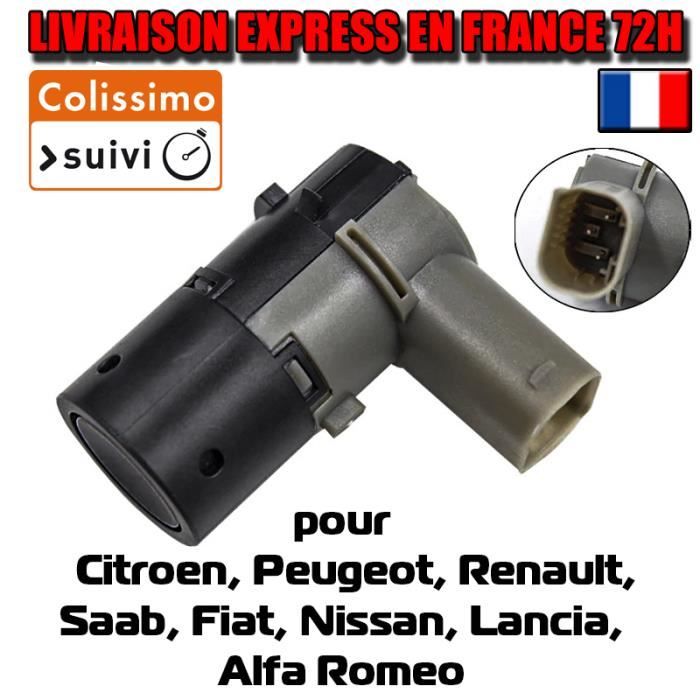 Capteur De Stationnement (PDC) Arrière Pour Peugeot 207, 207CC, 207SW, Citroën C4 I - Compatible Réf. OEM 7701062074, 9653849080