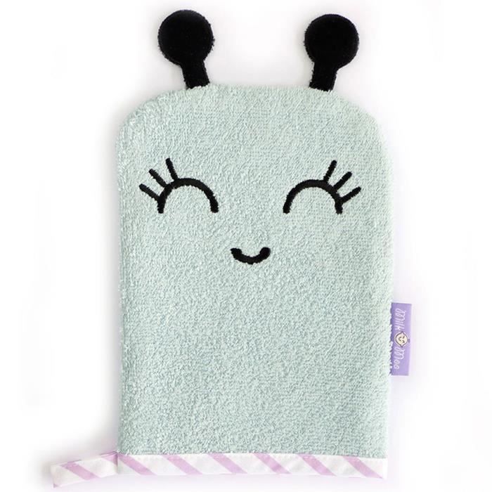 Milk Moo Sangaloz Gant De Toilette Pour Bebe Eponge De Bain 100 Coton Debarbouillette Mignone Pour Bebe 15x21 Cm Bleu Cdiscount Puericulture Eveil Bebe