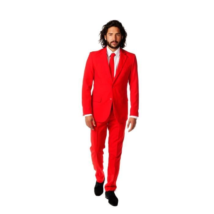 Costume Homme avec cravate Marque Mod le Motif diable rouge