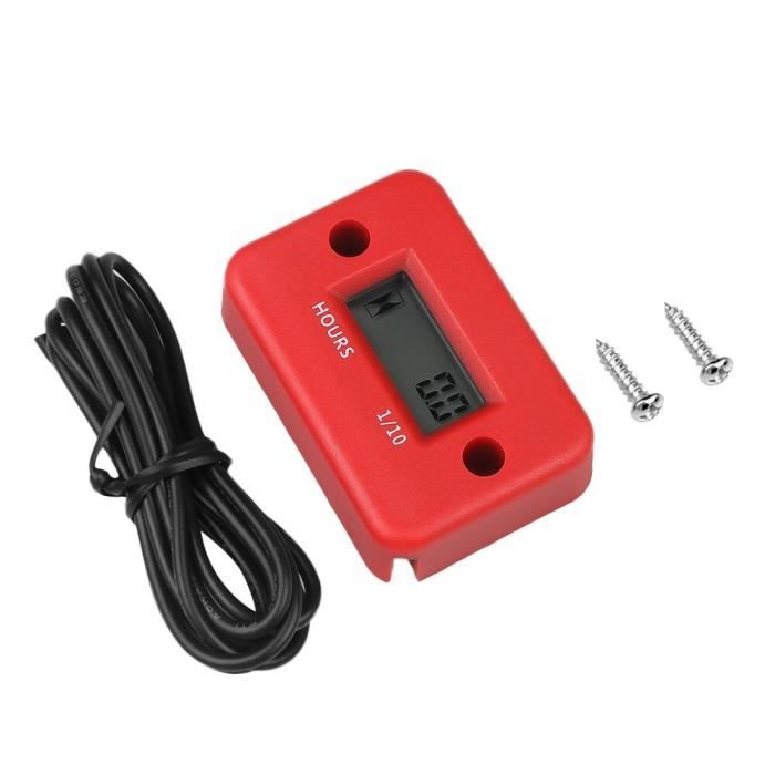 Tachymètre Compteur D'Heures Numérique Programmable - Étanche Avec Rappel Maintenance Pour Moto, Tondeuse, Tronçonneuse Et Moteurs Essence
