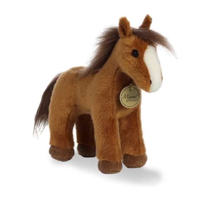 peluche cheval marron
