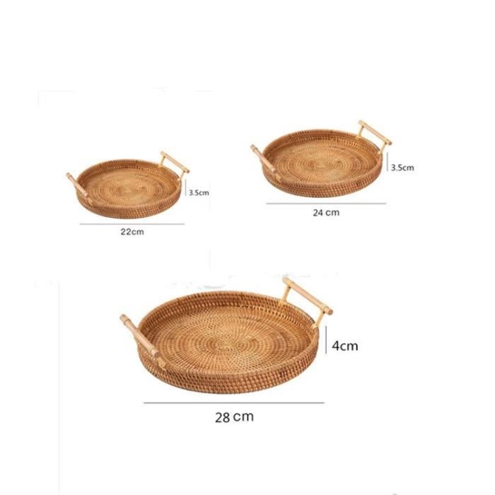 6 Pièces Plateaux Ovales En Bambou - Plateaux Petit Déjeuner, Café Et Thé - Décoratifs Et Pratiques 17,5 X 8,8 Cm