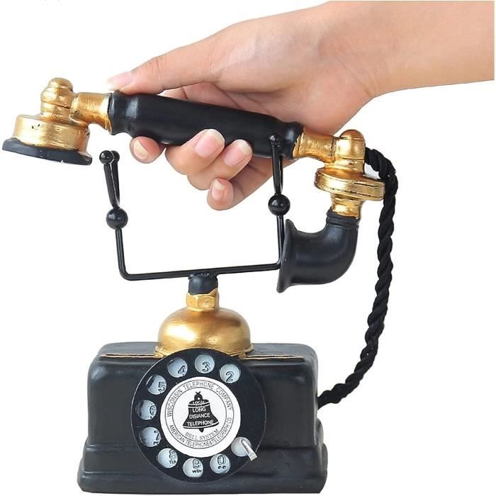 ETO- Téléphone Ancien Vintage Bois Rotatif Sonnerie Réglable - Téléphonie ETO- Téléphone Ancien Vintage Bois Rotatif Sonnerie Réglable - Téléphonie