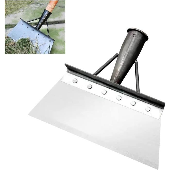 Pelle Multifonction Jardin - Acier Au Manganèse - Pour Désherber, Enlever Mousse, Nettoyer Surfaces - Tête Seule - 6