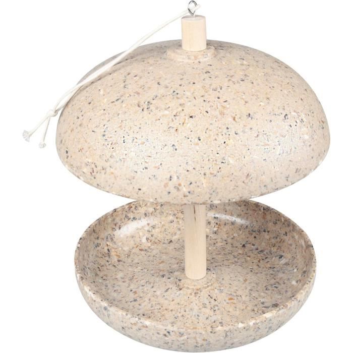 Koutemie Abreuvoir Oiseaux Ovale 50,8 Cm – Acier Inox Et PP – Décoration Jardin