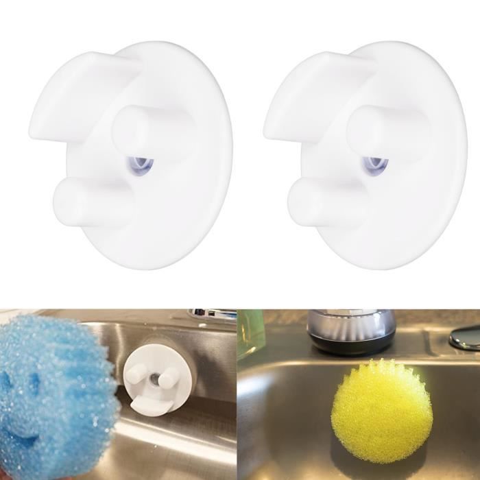 2 Supports Ventouse Pour éponge (dont Scrub Daddy) - Pour évier Ou Carrelage, Aération Intégrée
