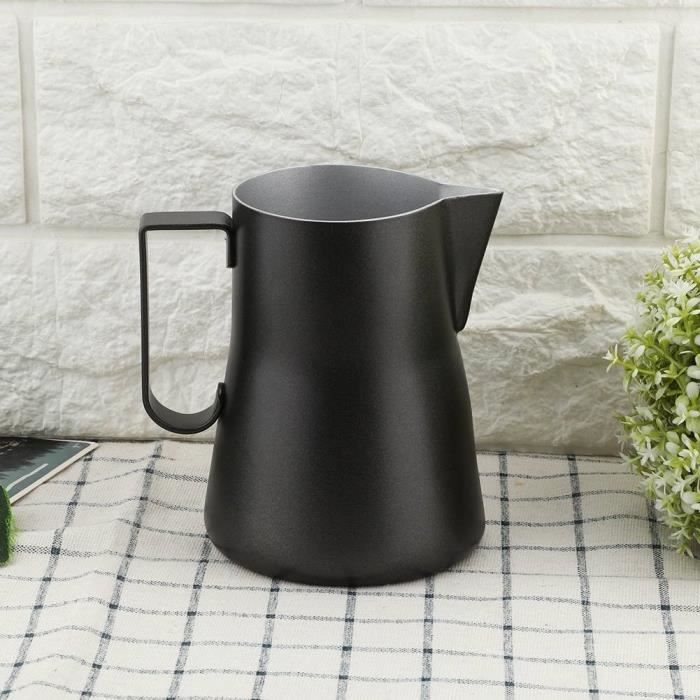 Watchget Pichet à Mousser Le Lait 500 Ml - Pichet Vapeur à Expresso Avec Revêtement Jaune Mat En Acier Inoxydable - Pot à Vapeur Pour Lait - Jaune