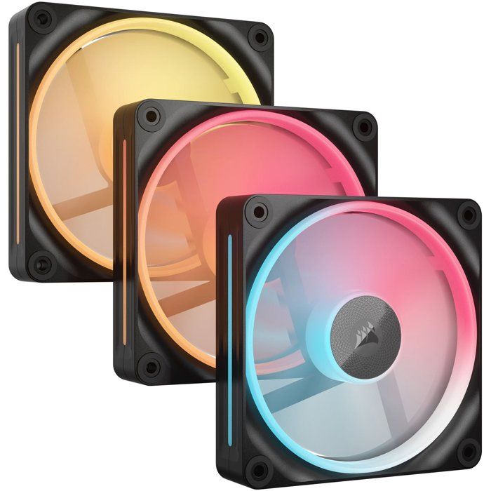 CORSAIR - LX-R RGB Series iCUE LINK LX120-R RGB - Kit démarrage ventilateurs - 12 cm RGB Fan - 3 pièces - Noir