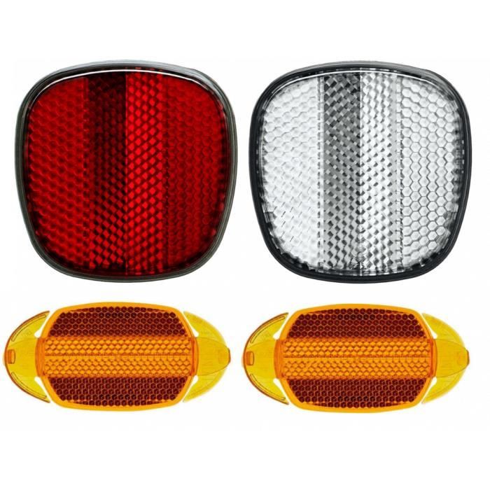 Yeux De Chat Bicyclette Lot De 8 Réflecteurs Vélo - Catadioptres Rayons Orange - Sécurité Nuit Rainette Reflecteur Velo