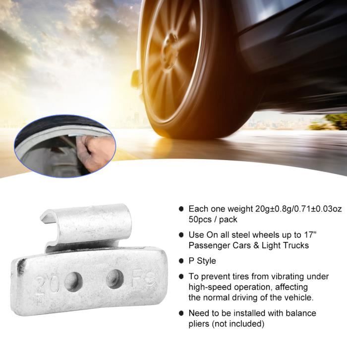 Poids D'Équilibrage Roue 60g – Lot De Plombs Auto-Adhésifs Pour Voitures, Camions, Motos - 7