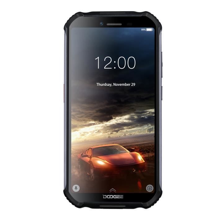 Achat T&eacute;l&eacute;phone portable DOOGEE S40 5.5"Téléphone mobile 2+16 Go MTK6739 Quad-Core 1.5GHz CPU Android 9.0 Dual Nano SIM carte 4650mAh Smartphone 4G noir pas cher