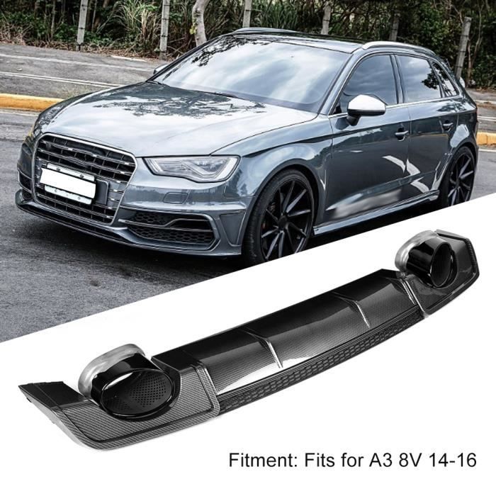Diffuseur Lèvre De Becquet Pare-Chocs Arrière Universel 7 Séparateurs Aileron Requin - Diffuseur Aileron Voiture ABS Noir