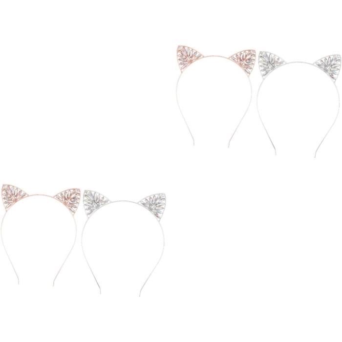 Bandeau Oreilles Chat CUHZA - Accessoire Carnaval/Halloween - Déguisement Félin - Taille Unique - Enfants/Adultes