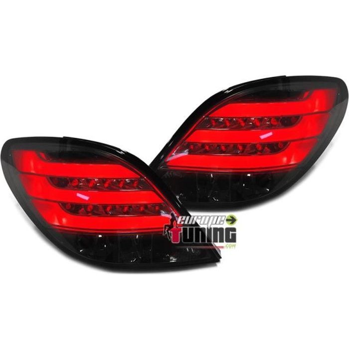 FEUX TUNING NOIRS LED CELIS LIGHT BAR PEUGEOT 207 3/5 PORTES PHASES 1 et 2 (02801)