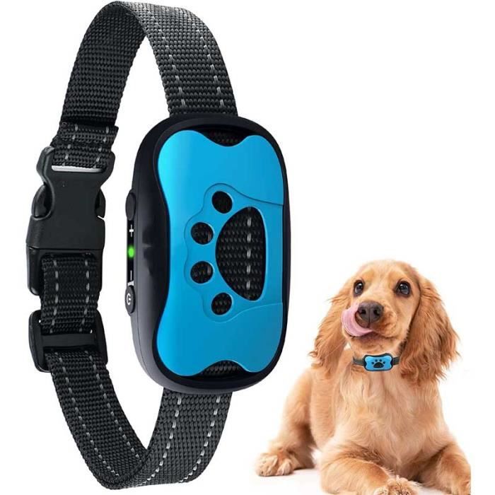 Meilleurs prix pour Collier Dressage pour Petit Moyen Grand Chien, Détection Intelligente des Aboiements avec 2 Modes Vibration et Son 7 Niveaux de Sens