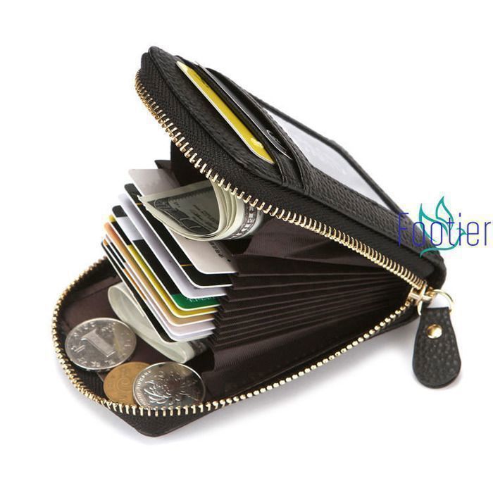 FOOTIER Porte-Cartes de Crédit Étui à Cartes Homme Femme Portefeuille Minimaliste Fin