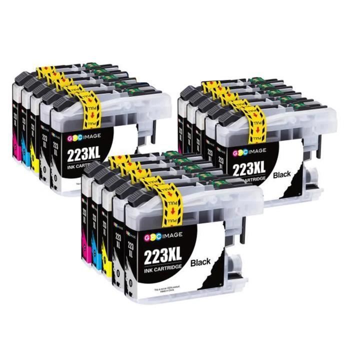 Brother LC223 Pack Cartouches encre Compatibles - Lot de 8 pas cher