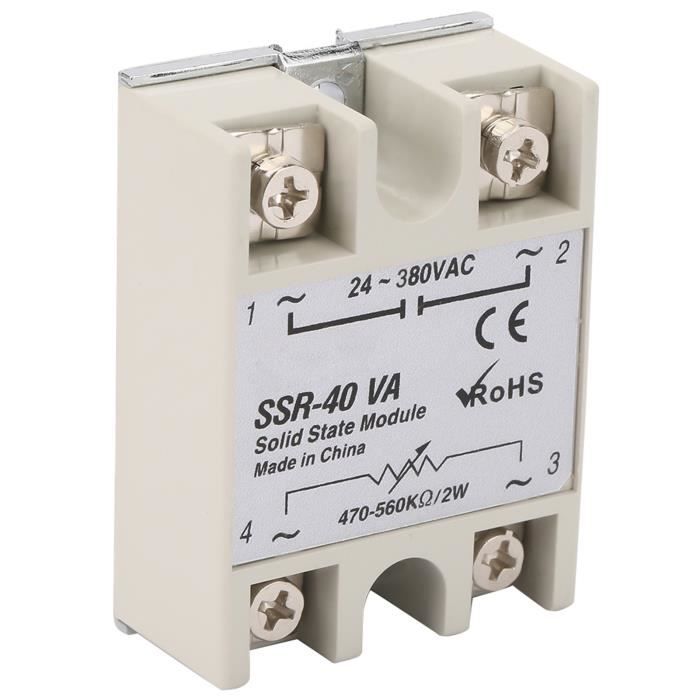 Module Relais Semi-Conducteur SSR-25DA 25A - Entrée 3-32V DC Sortie 24-380V AC, Contrôle Fiable Et Silencieux