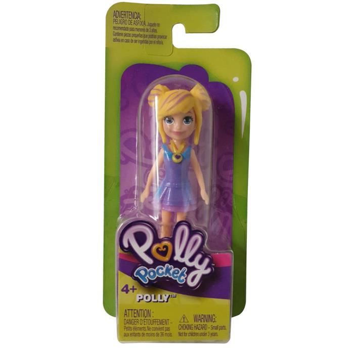 Mattel Polly Pocket poupee de collection POLLY avec robe d ete bleue GDK98 Cdiscount Jeux Jouets