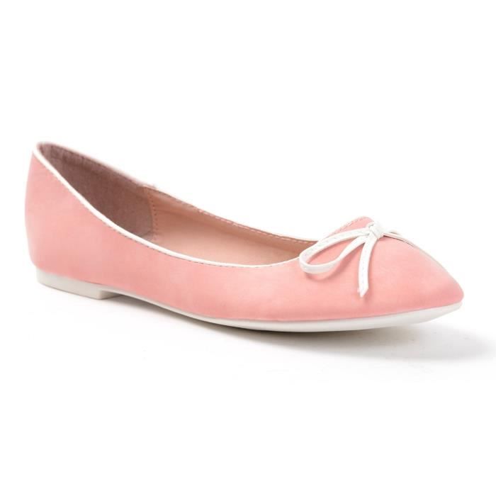 Ballerine fille rose poudré clearance