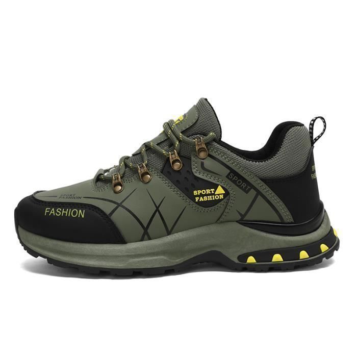 Chaussures marche randonnées Hommes Trekking Outdoor Vert