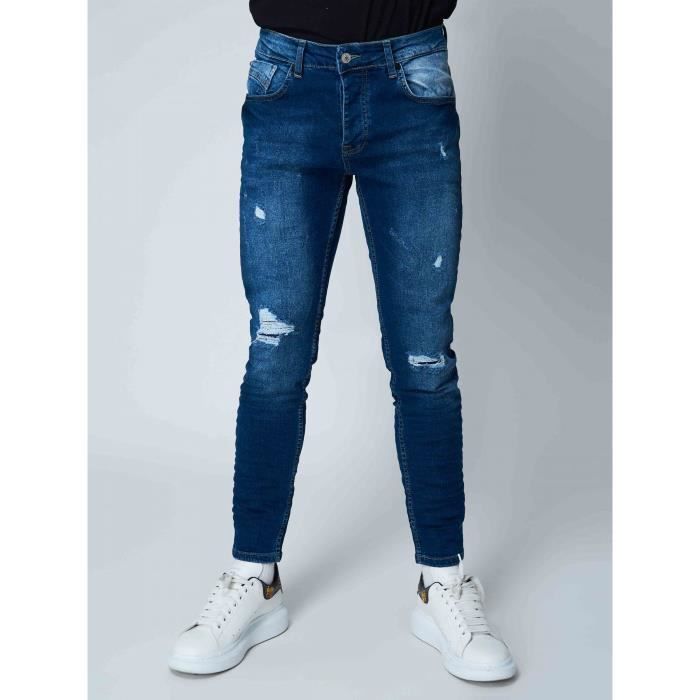 PROJECT X PARIS Jean slim bleu marine Homme Bleu Cdiscount Pret a Porter