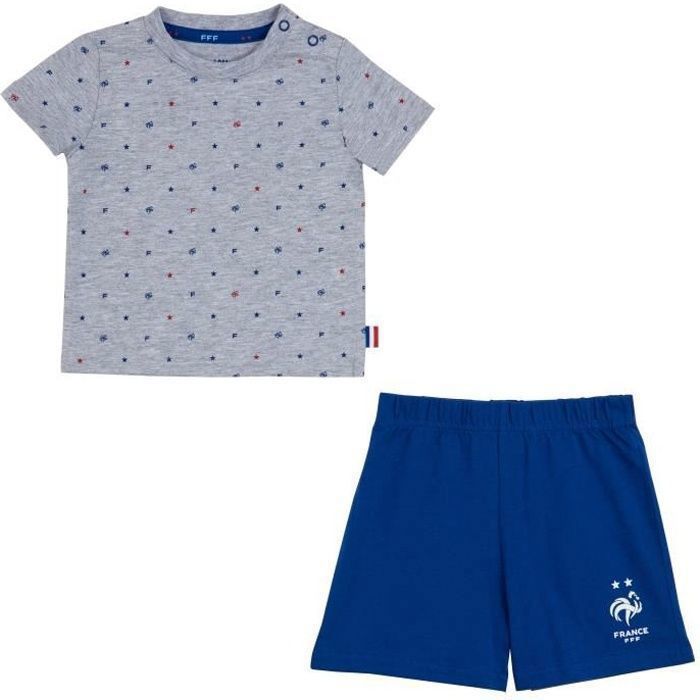 Ensemble T Shirt Short Bebe Garcon Fff Collection Officielle Equipe De France De Football Cdiscount Sport