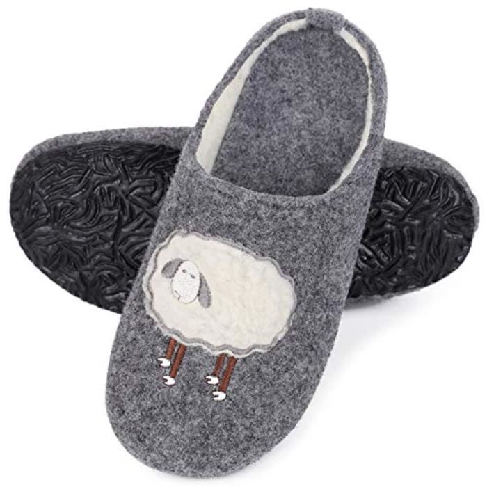 felt slippers with rubber soles