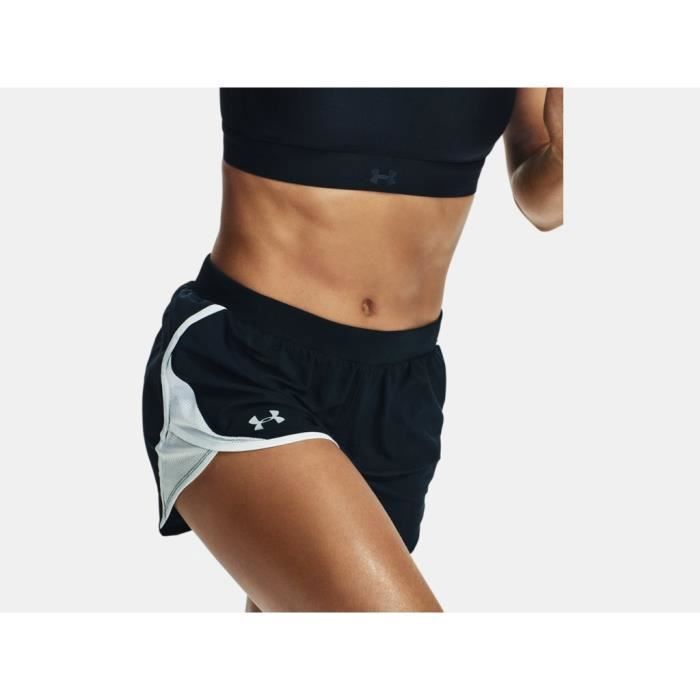 Short de running femme Under Armour Fly-By 2.0 - Noir/blanc - Respirant - Fitness - Route