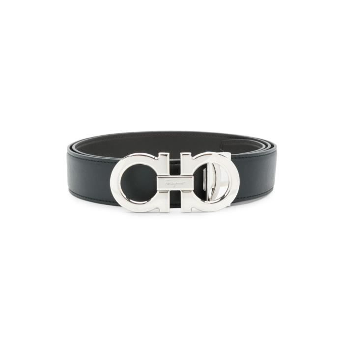 Homme Accessoires Ceintures Ceinture en cuir à boucle logo Cuir Ferragamo pour homme en coloris Noir