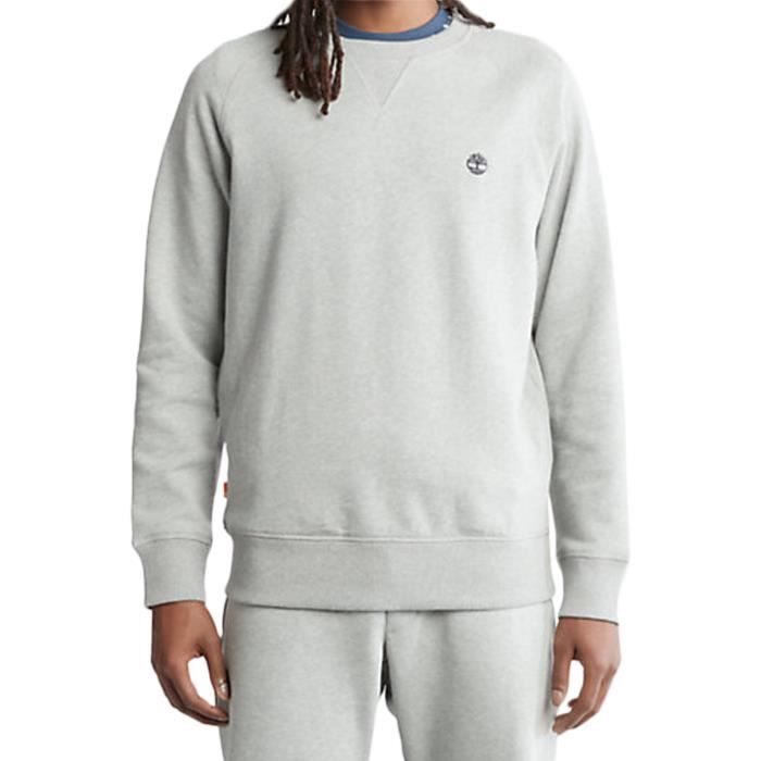Sweat Timberland E R Basic Regular Gris Noir Homme TIMBERLAND Sweat Manches longues Col arrondi Homme Gris noir Cdiscount Pret a Porter