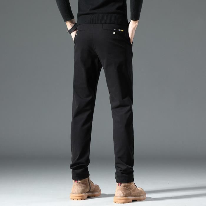 Pantalon Homme Casual Coupe Droite Slim Extensible Business