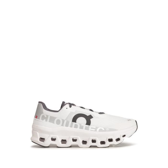 chaussures de running on running cloudmonster blanc - homme - drop 10mm