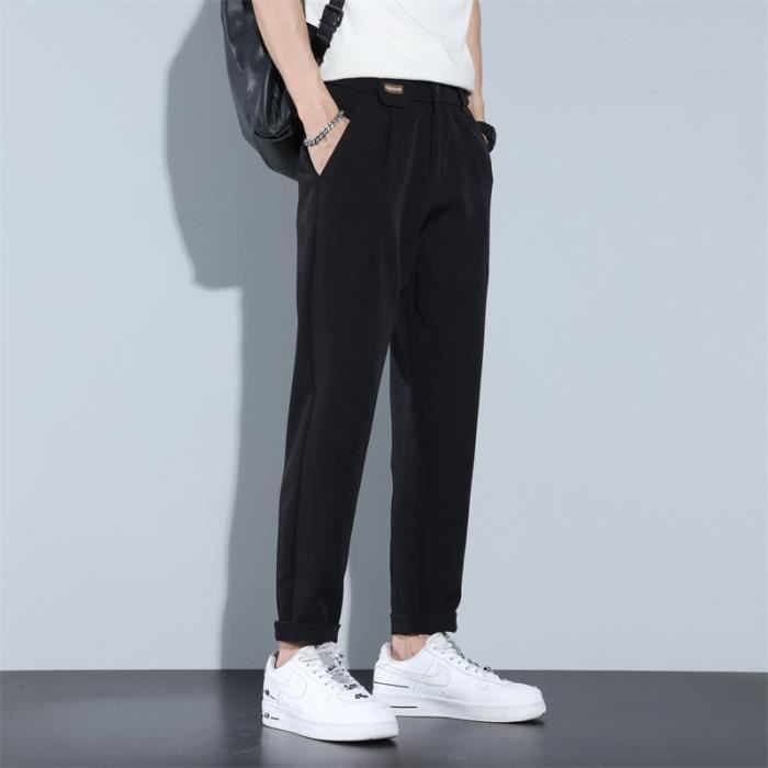 Pantalon noir coupe droite homme 2025