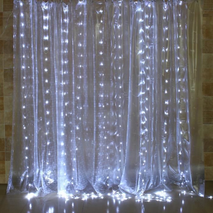 Neufu 3mx3m 300led Rideau Lumineux Mariage Deco Eu Prise Avec
