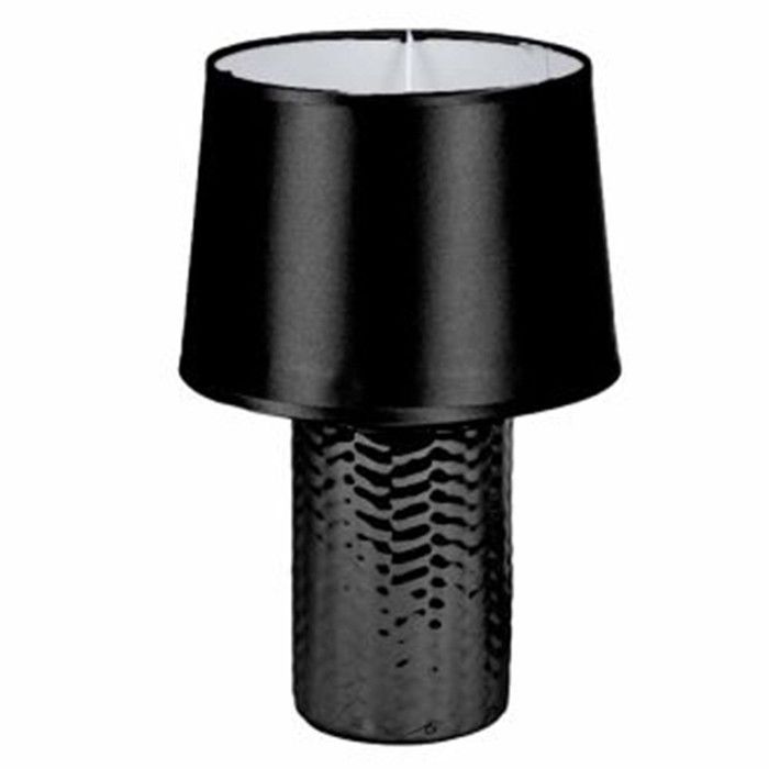 Lampe à Poser Design Effet Tressé 30cm Noir