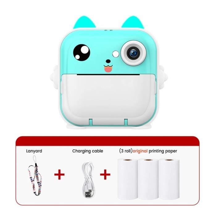 Appareil photo pour enfants 12MP double objectif avant arrière 1080P