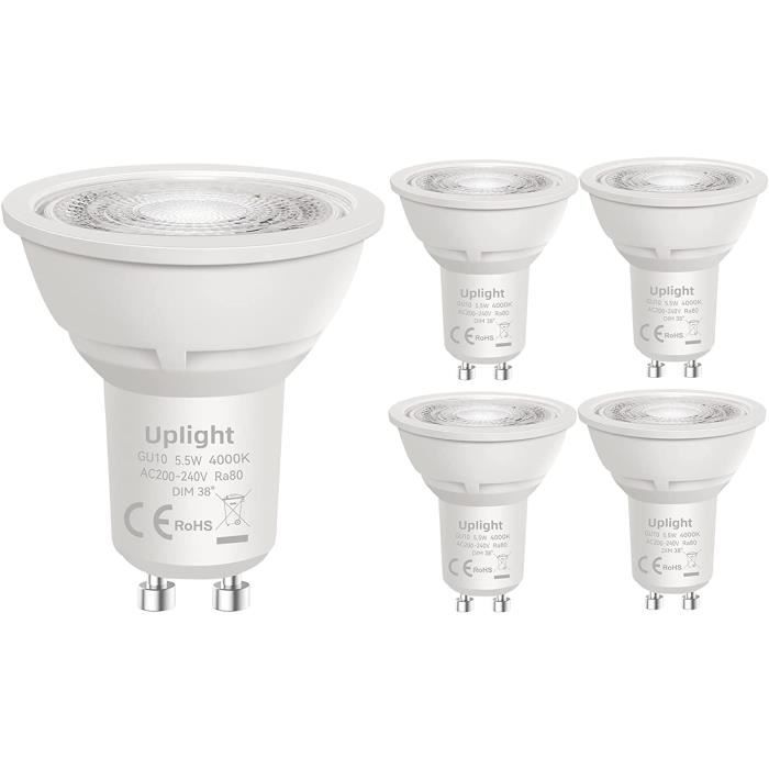 Lot de 3 Ampoules LED GU10 5W Dimmable 420 Lm Eq 50W