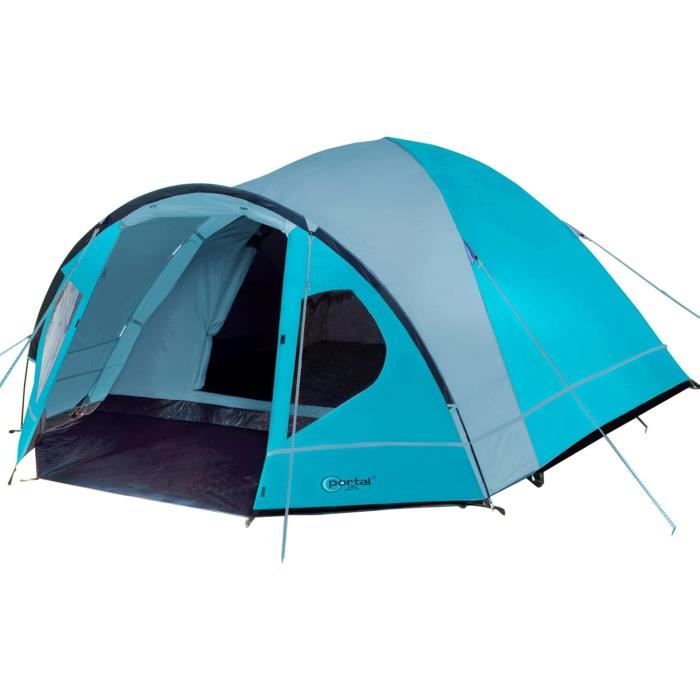 Tente Dôme 3-4 Personnes Étanché 4000 Mm Avec Auvent – Tente Familiale Camping, Festival, Randonnée, Jardin – Légère Et Spacieuse