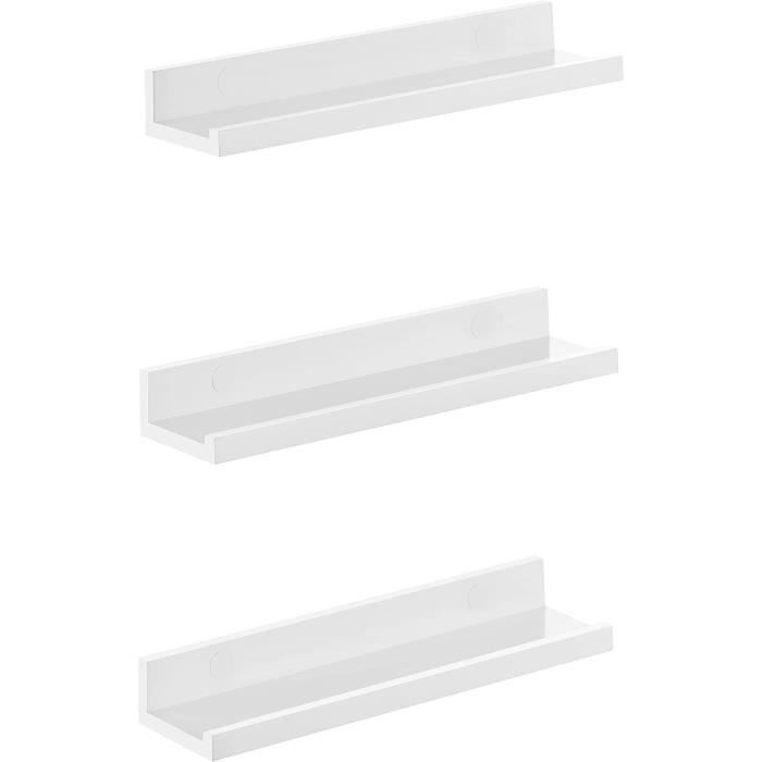 Lot De 3 étagères Flottantes IKEA - Blanc Brillant 26x30 Cm - Prêtes à Poser