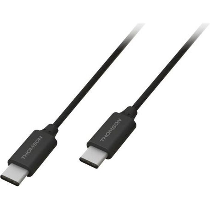 THOMSON Câble de charge et de synchronisation USB C / USB C - Noir