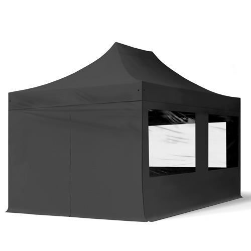 3x6 M Tonnelle Barnum Tente Pliante Alu, PES 800, Crème | Leroy Merlin