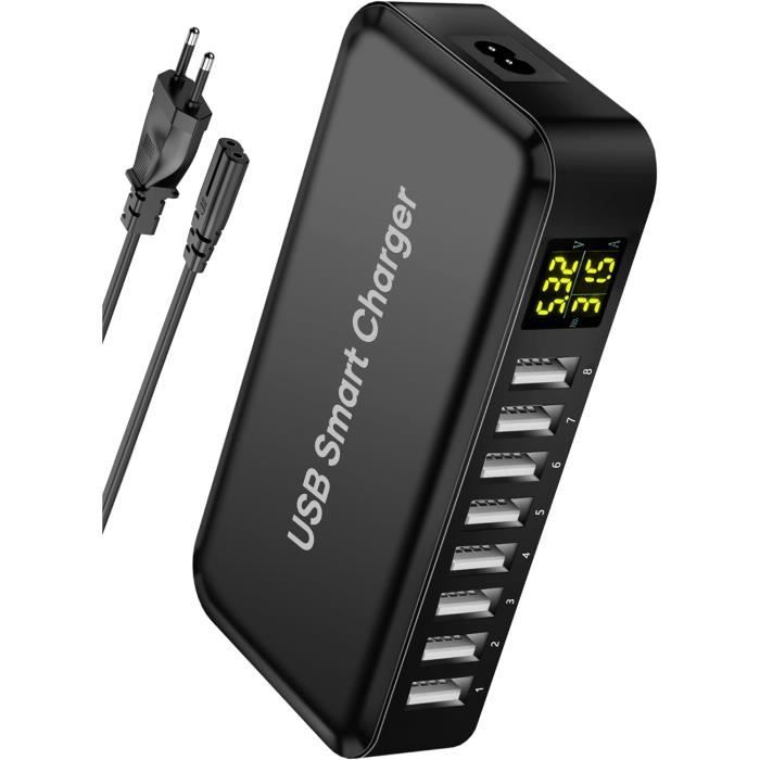 Station Charge Rapide USB 8 Ports 65W – Chargeur Multi-Fonction Desktop Avec USB-C