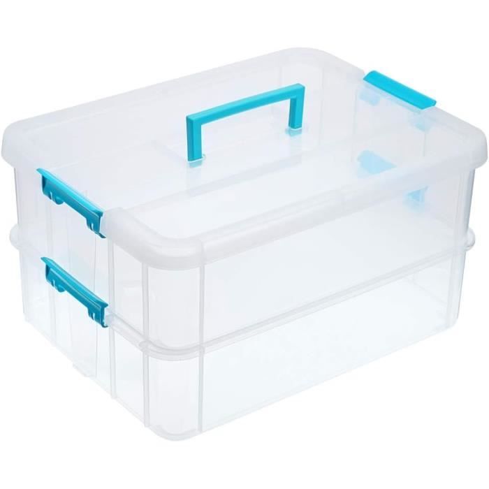 Boîte De Pêche Vintage Sears – 2 Niveaux, Plastique Vert, Fabriquée Aux USA