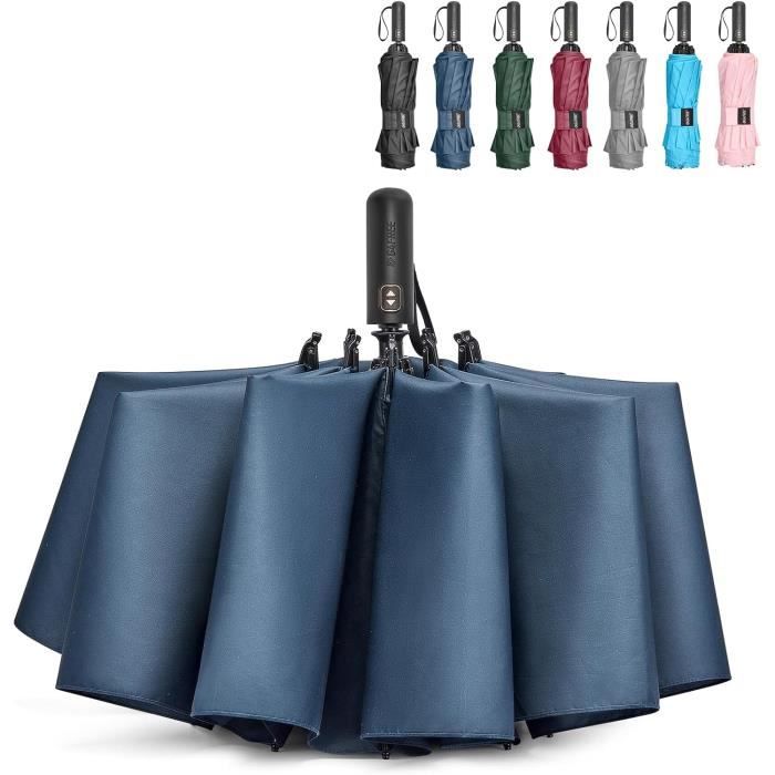 Parapluie Grand Format Automatique - 105 Cm - Résistant Tempête Et Vent - Pour 2 Personnes - Léger Avec étui De Voyage