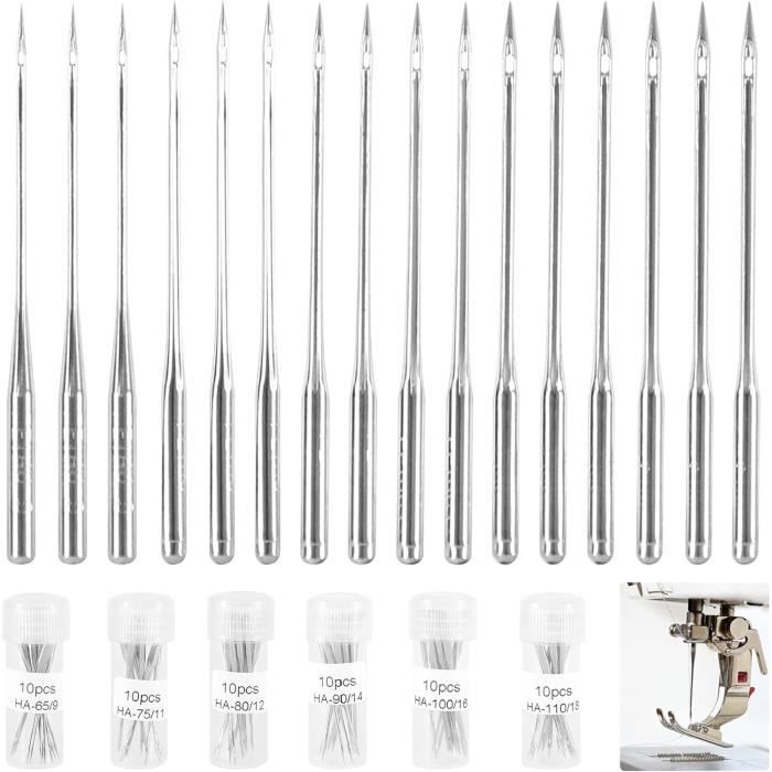 Diffaxy Nähmaschinennadeln Set - 60 Stück In 6 Größen Für Alle Stoffe